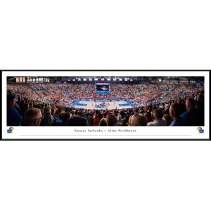 Blakeway Panoramas Kansas Basketball Panoramic Wall Art Standard Frame, Multi