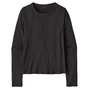 Patagonia Women's Long Sleeve Rib Knit Top, Small, Black