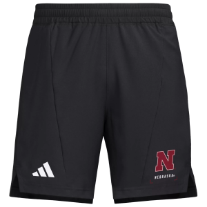 adidas Men's Nebraska Cornhuskers Black 7" Woven Shorts, Small