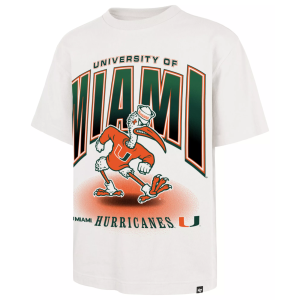 '47 Men's Miami Hurricanes Sandstone Flex Foundation T-Shirt, Small, Tan