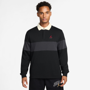 Jordan Men's Brooklyn Long-Sleeve Polo, Small, Black