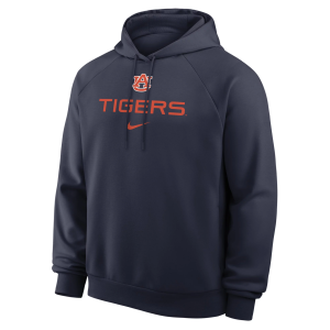 Nike Men's Auburn Tigers College Navy Dri-FIT Primary Fleece Hoodie, Small, Blue
