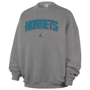 Jordan Jordan Adult Charlotte Hornets Worn With Obsession Standard Issue Wordmark Grey Crew Sweatshirt, Men's, Small, Gray - $100.00 at DICK'S Sporting Goods