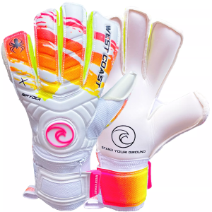 West Coast Goalkeeping West Coast Goalkeeping Adult Spyder X Sunset Soccer Goalkeeper Gloves, Men's, Size 9, White/Pink - $79.99 at DICK'S Sporting Goods