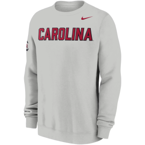 Nike Men's South Carolina Gamecocks Photon Dust Club Crewneck Sweatshirt, Large, White