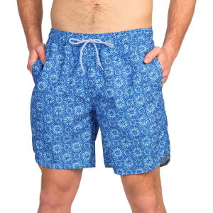 TAILORBYRD Men's Tie Dye Burst Swim Shorts, Medium, Blue