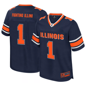 Colosseum Men's Illinois Fighting Illini Navy All Day Jersey, Large, Blue