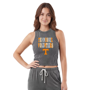 Concepts Sport Women's Tennessee Volunteers Charcoal Rhinestone Tank Top, Small, Gray