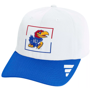 Adidas adidas Adult Kansas Jayhawks White Locker Room Slouch Adjustable Hat, Men's - $30.00 at DICK'S Sporting Goods
