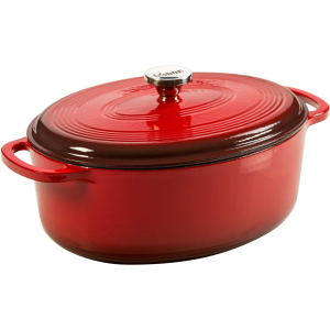 Lodge 7.5-Quart Enameled Cast Iron Dutch Oven, Red