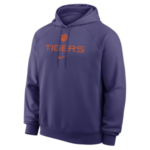 Nike Men's Clemson Tigers New Orchid Dri-FIT Primary Fleece Hoodie, Small, Purple