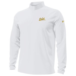 Under Armour Men's Notre Dame Fighting Irish White Coach Freeman 1/4 Zip Jacket, Large