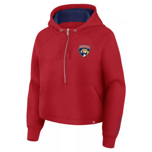 Fanatics NHL Women's Florida Panthers Red and Navy Unyielding Effort 1/2 Zip Hoodie, Small - $80.00 at DICK'S Sporting Goods