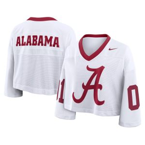 Nike Women's Alabama Crimson Tide White Fashion Football Jersey, Medium