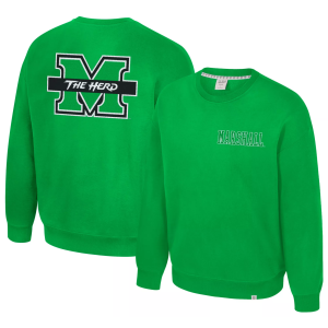 Colosseum Men's Marshall Thundering Herd Kelly Green Super-Rich Vintage Crewneck Sweatshirt, Small