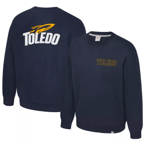 Colosseum Men's Toledo Rockets Navy Super-Rich Vintage Crewneck Sweatshirt, Medium, Blue