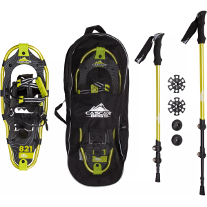 Cascade Mountain Tech Easy Pull Snowshoe Kit, Size 821, Green