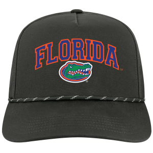 League-Legacy Adult Florida Gators Black Arch Logo Caddy Adjustable Hat, Men's