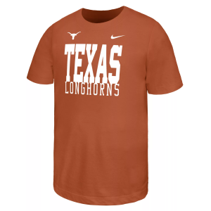 Nike Youth Texas Longhorns Orange Stacked Name Drop T-Shirt, Small