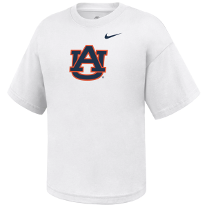 Nike Youth Auburn Tigers White Boxy T-Shirt, Medium