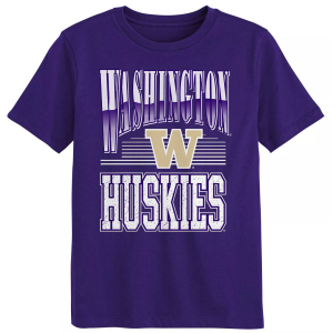 NCAA Youth Washington Huskies Purple Chrome Header T-Shirt, Size 7