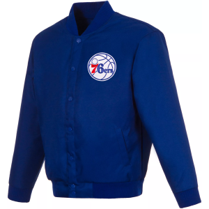 Jh Design JH Design Men's Philadelphia 76ers Royal Twill Jacket, Large, Blue - $119.99 at DICK'S Sporting Goods