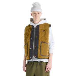 New Balance Men's Quilted Vest, XXL, Bark