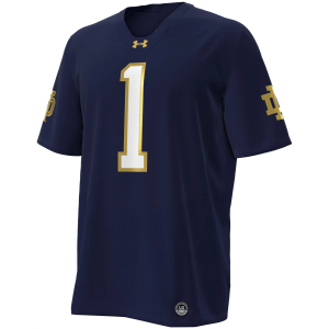 Under Armour Men's Notre Dame Fighting Irish Navy Replica Jersey, Medium, Blue