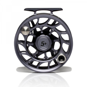 Hatch Iconic Fly Reel - 5 Plus - Grey and Black - Large Arbor