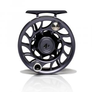 Hatch Iconic Fly Reel - 4 Plus - Grey and Black - Large Arbor