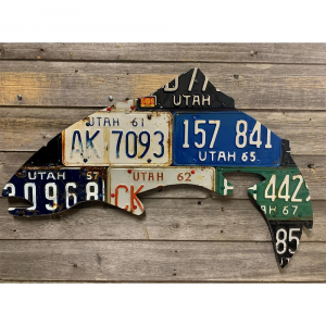 Cody Richardson - Vintage Utah Trout License Plate Art - One Color - One Size