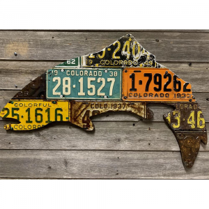 Cody Richardson - Colorado Antique Trout License Plate Art - One Color - One Size
