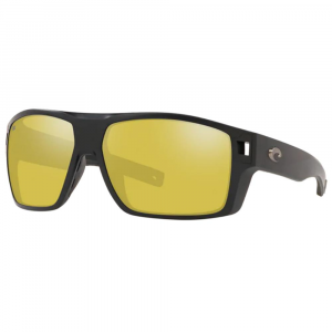 Costa Diego Sunglasses - Polarized - Matte Black with Sunrise Silver Mirror 580G