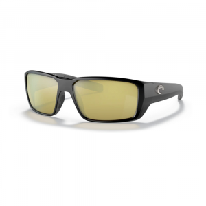 Costa Fantail Pro Sunglasses - Polarized - Matte Black with Sunrise Silver Mirror 580G