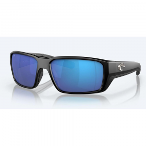 Costa Fantail Pro Sunglasses - Polarized - Matte Black with Blue Mirror 580G