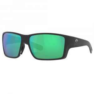 Costa Reefton PRO Sunglasses - Polarized - Matte Black with Green Mirror 580G