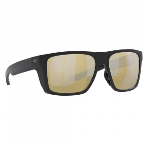 Costa Lido Sunglasses - Polarized - Matte Black with Sunrise Silver Mirror 580G
