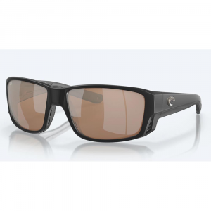 Costa Tuna Alley PRO Sunglasses - Polarized - Matte Black with Copper Silver Mirror 580G