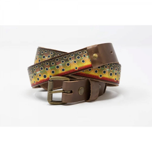 Whiskey Leatherworks Fish and Upland Print Belts - Cutthroat Trout - 36