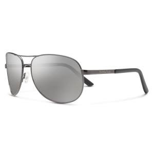 Suncloud Aviator Sunglasses - Polarized - Gunmetal with Silver Mirror