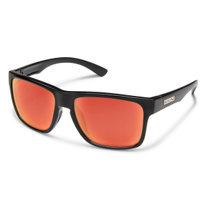 Suncloud Rambler Sunglasses - Polarized - Black with Red Mirror