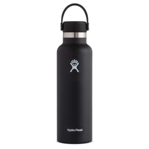 Hydro Flask Standard Mouth Insulated Water Bottle with Flex Cap - 21 oz - Black - 21oz