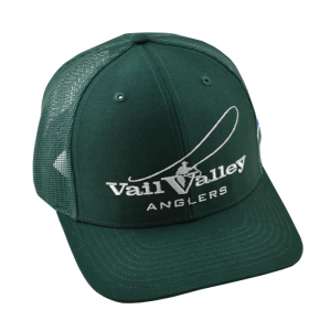 VVA Logo Embroidered Trucker Hat - Split Kelly and Black - One Size