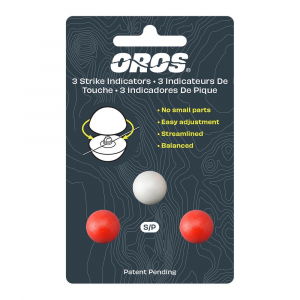Oros Strike Indicators - Red & White - 3 Pack - Red and White - M