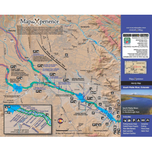 Map the Xperience - South Platte River, Colorado Fishing & Fly Fishing Map - One Color - One Size