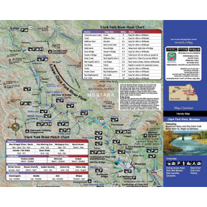 Map the Xperience - Clark Fork River, Montana Fishing & Fly Fishing Map - One Color - One Size