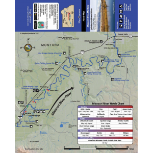 Map the Xperience - Missouri River (MT) Map - One Color - One Size