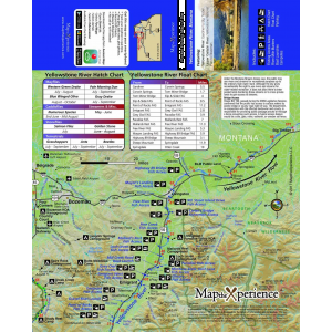 Map the Xperience - Yellowstone River/Upper Gallatin River (MT) Map - One Color - One Size