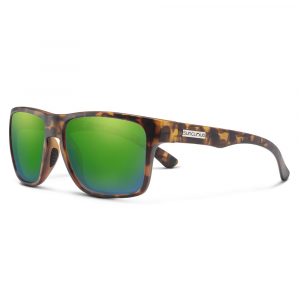 Suncloud Rambler Sunglasses - Polarized - Matte Tortoise with Green Mirror