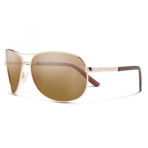 Suncloud Aviator Sunglasses - Polarized - Gold with Brown